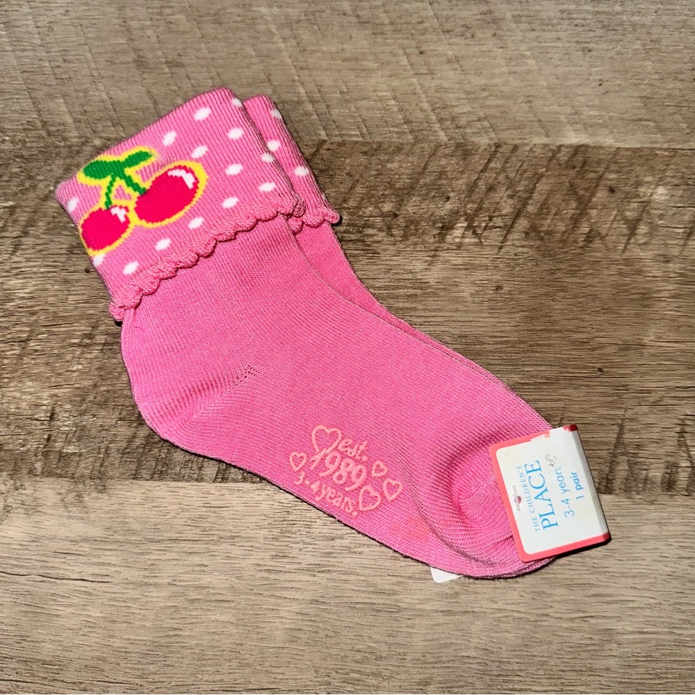 The Children's Place Pink Cherry Socks 3-4 years